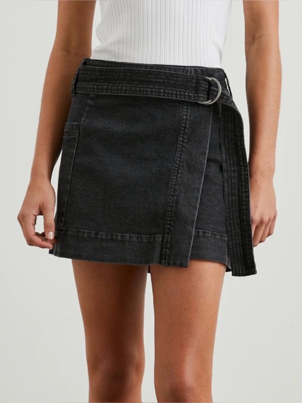 Rails Deanna Black Pearl Denim Mini Skirt